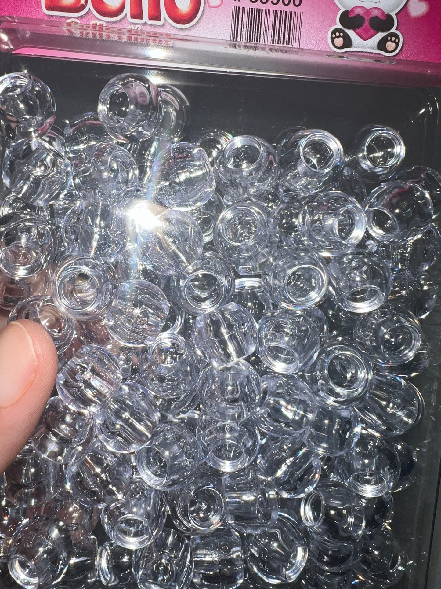 Large Round Clear Beads