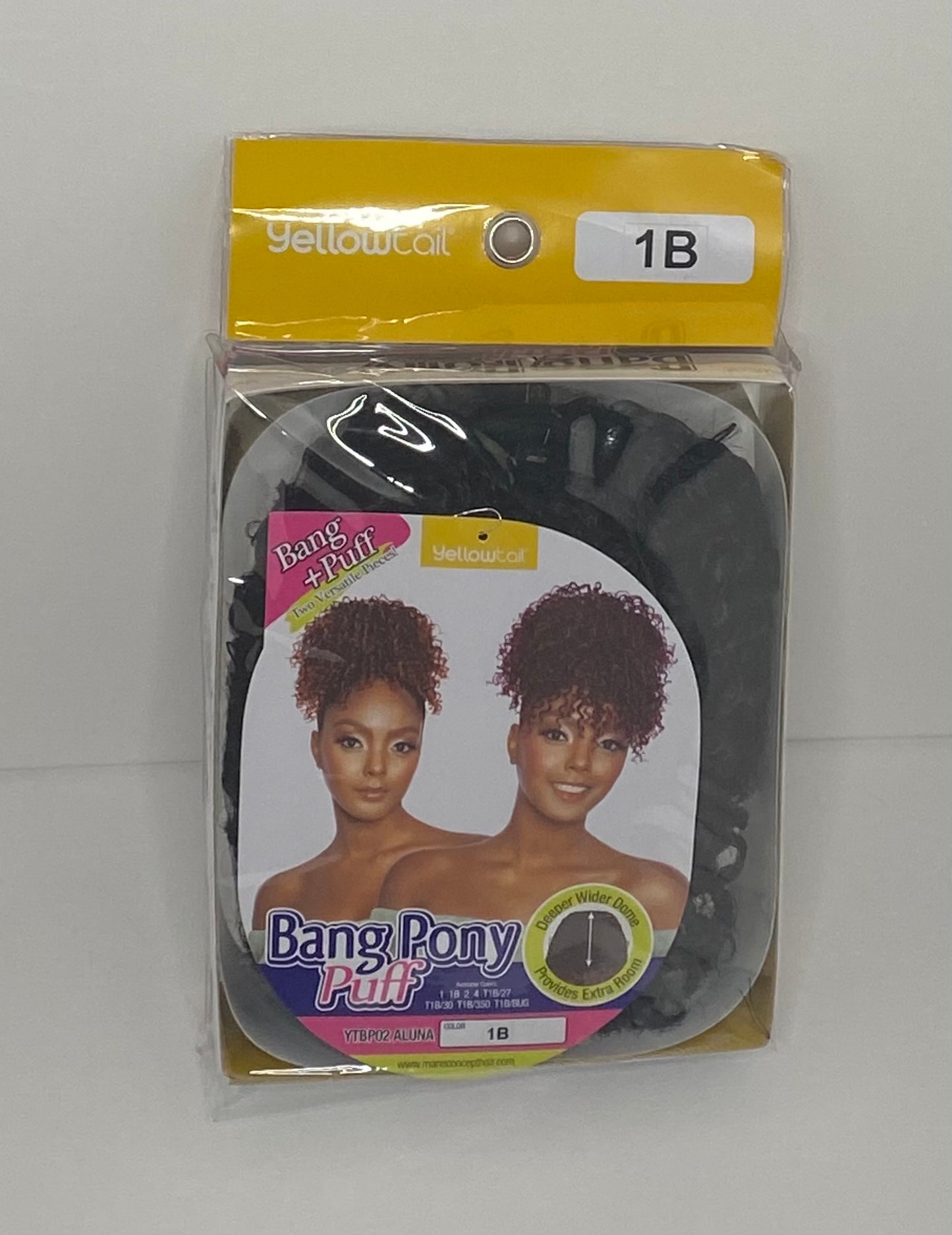 Curly Bang & Puff Drawstring Ponytail